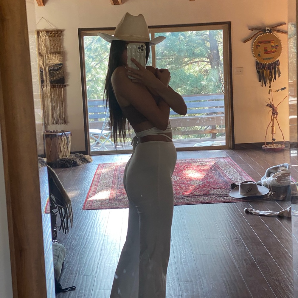 Hire Strappy Pants Tie Waist Stretchy